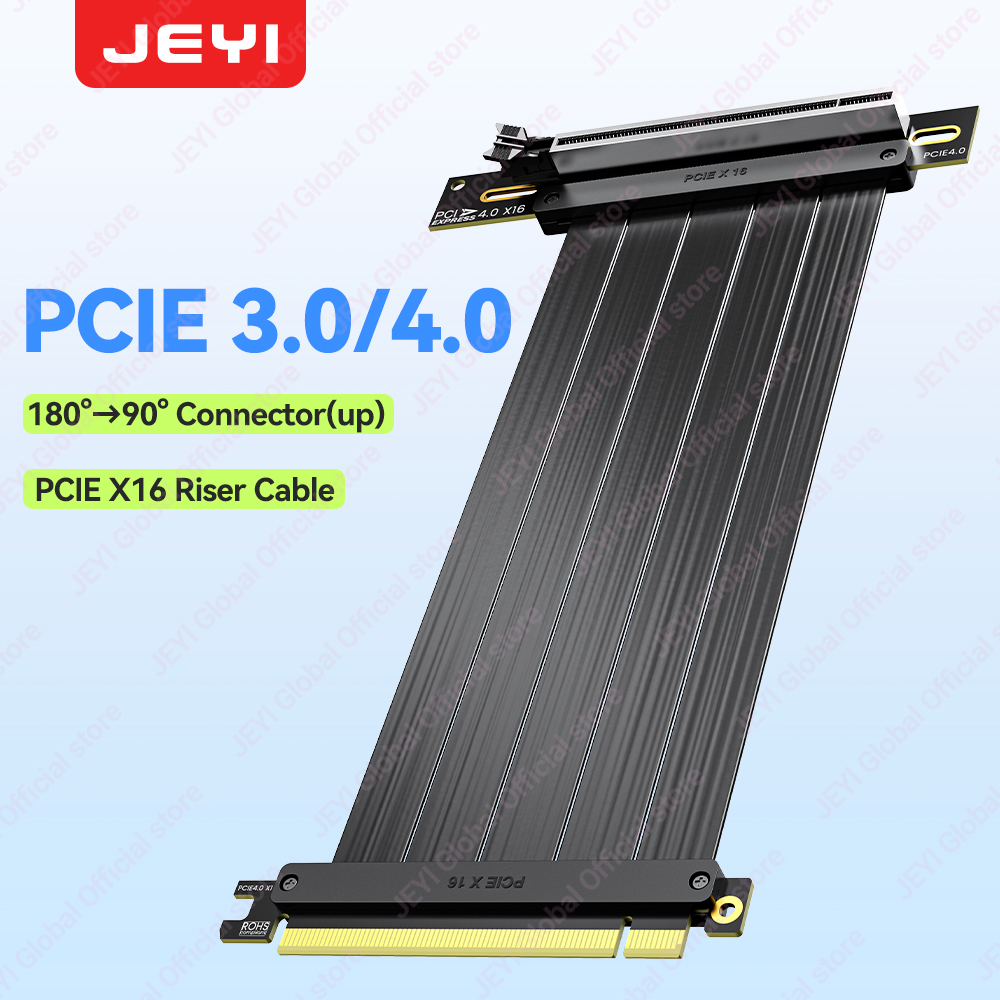Pcie 4.0 X16 Riser Cable 90 Degree - كابل تمديد JEYI PCIe 4.0 بزاوية