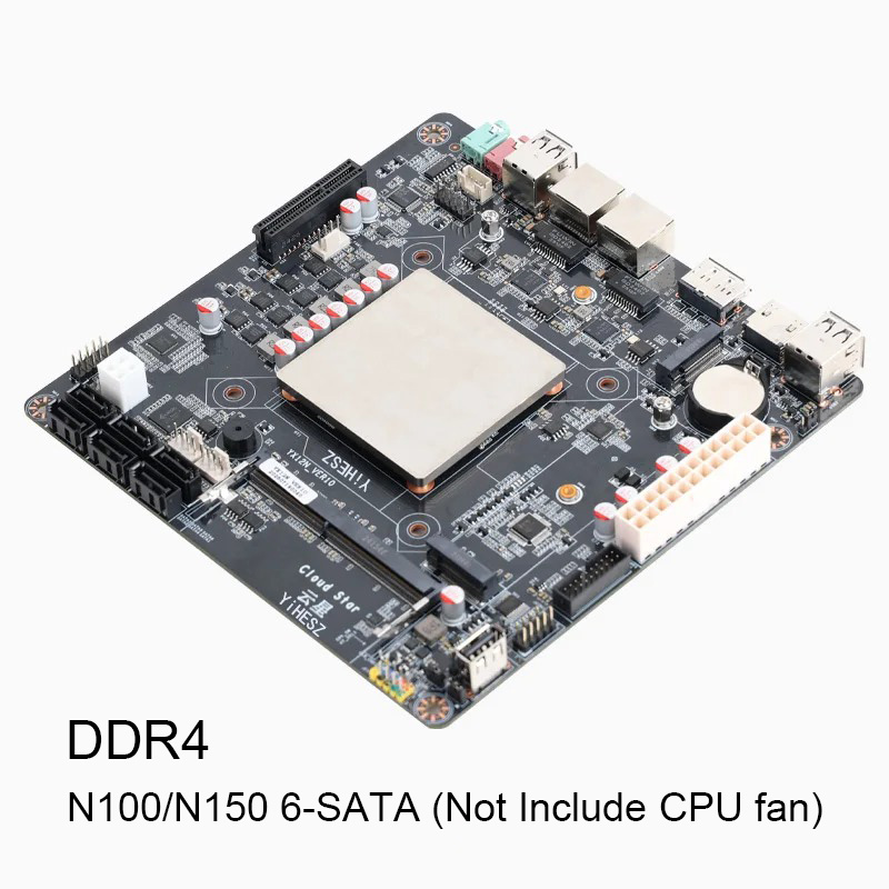 لوحة أم NAS بـ 6 فتحات N100/N1 - مراجعة Nas Motherboard N100 6 Sata وسعره