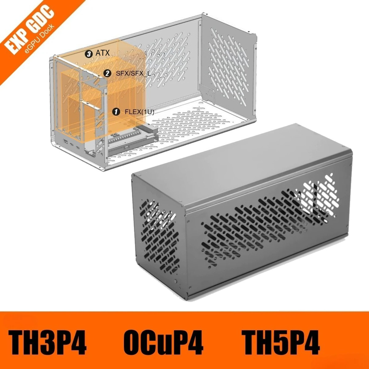 هيكل معدني لـ TH3P4 TH5P4 OCuP - مراجعة External Gpu Dock Pcie 4.0 Oculink وسعره