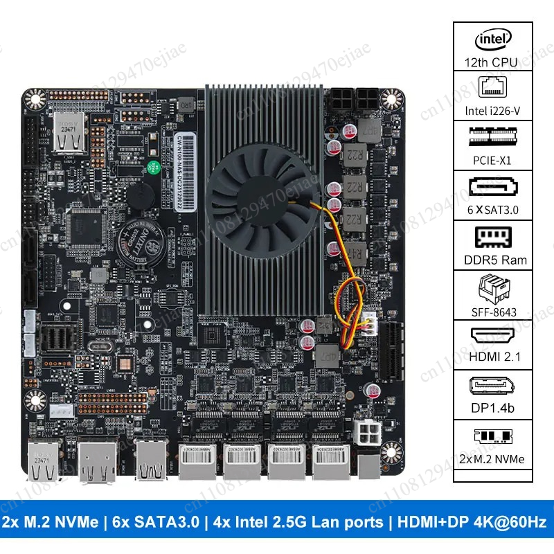 لوحة أم NAS بـ 6 فتحات N100 Mi - مراجعة Nas Motherboard N100 6 Sata وسعره