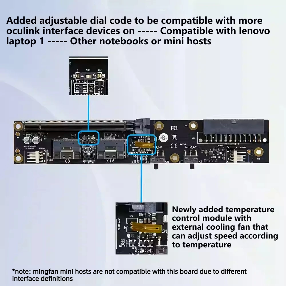 حامل وحدة معالجة الرسومات الخا - مراجعة External Gpu Dock Pcie 4.0 Oculink وسعره