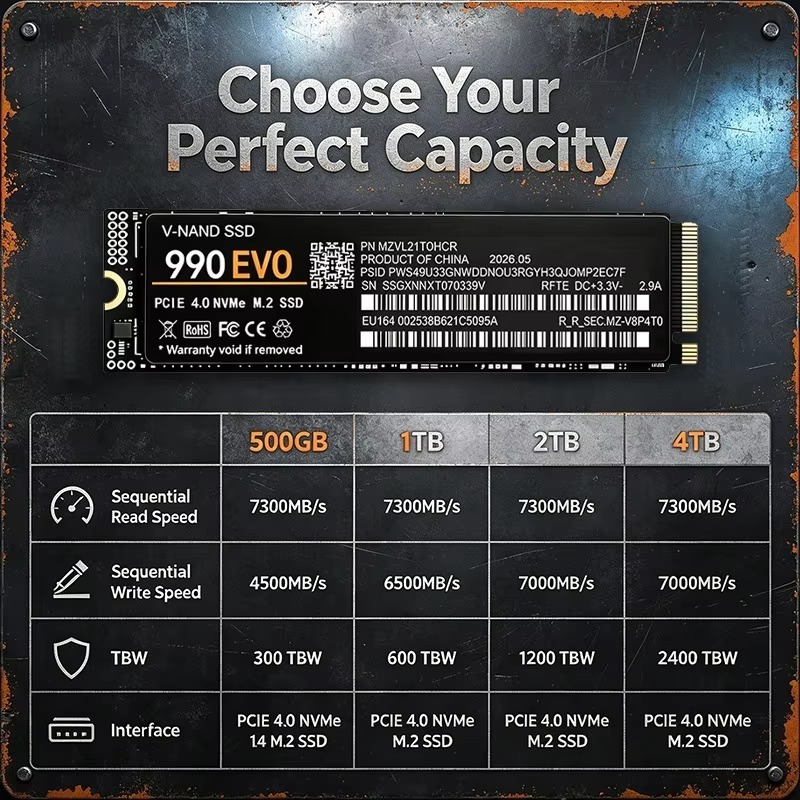 قرص تخزين صلب 990 EVO M.2 2280 - مراجعة M.2 Nvme 4Tb Pcie 4.0 Ssd وسعره